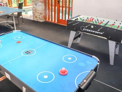 a ping pong table and a ping pong ball at Skiber Long in Callington