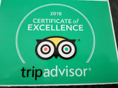 a green sign with the wordsgraduate of excellence triadessor at Gunnado in St Austell