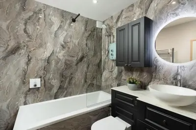 a bathroom with a sink and a mirror at 3 St Nicholas Court in St Ives