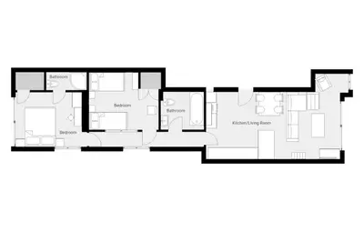 a floor plan of a house at Four Seawinds in St Ives