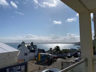 a view of the ocean from a house at Four Seawinds in St Ives