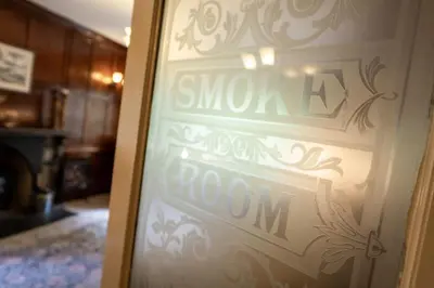 a door with the words snow room written on it at Large Grade II Listed House & Garden nr Beaches in Saint Columb Major
