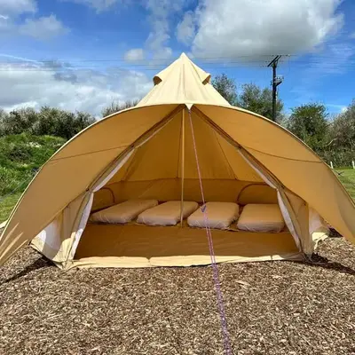 Greenfinch Lakeside Bell Tent Basic with Airbeds Only