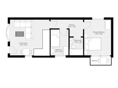 a floor plan of a house at Apartment Harbourside Hideaway by Interhome in Mevagissey