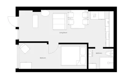 a floor plan of a house at 7 Lower Talland Apartments in St Ives