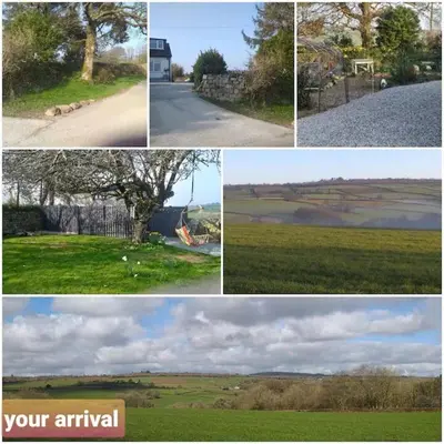 a collage of different pictures of different places at Hillview Haven in Liskeard