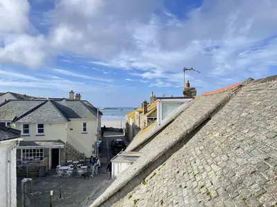 a view from the roof of a building at Windjammer in St Ives