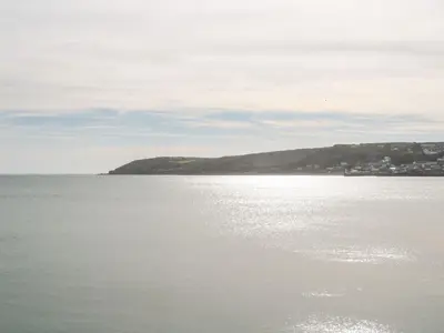 a view of a large body of water at Sea View Loft in Penzance