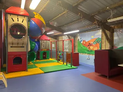 a childrens play room with a play set at Two bedroom Holiday Home with countryside view in St Austell