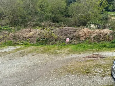a sign on the side of a dirt road at Character 3 Bed Cottage, Close to Waters edge, Parking in Looe