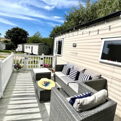 3 Bedroom Caravan with Decking at Newquay Bay Resort