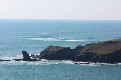 a whale sticking out of the water near the ocean at Old Temperance House in Saint Keverne