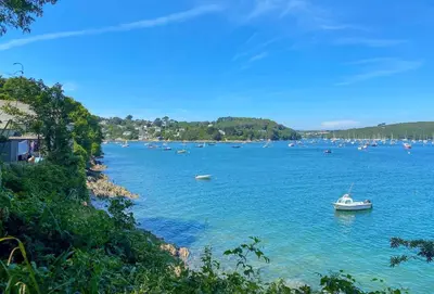 a large body of water with boats in it at The Old Chapel in Saint Clement