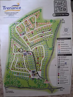 a map of a resort at Kernow 237 in Newquay