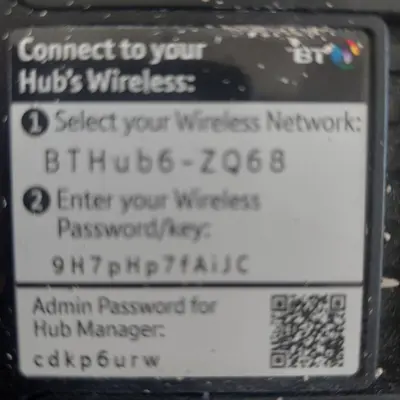 a sign that says connect to your hubs wireless switches at Minnadhu in Porthleven