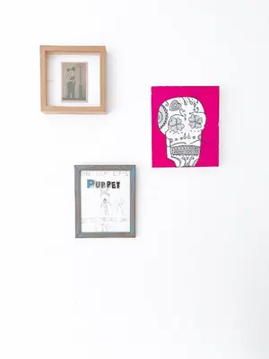 three framed pictures on a white wall at SURF PAD in St Ives, 1 Bed Apartment , 400M to Beach & Harbour in St Ives
