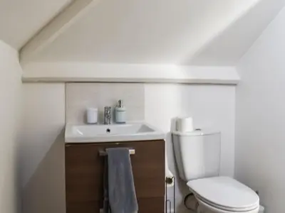 a bathroom with a toilet and a sink at 2 Le Dorney Villa - Uk49804 in Par