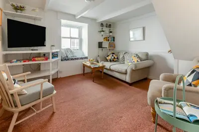 a living room with a couch and a tv at 2 Bed in St. Ives oc-b31979 in St Ives