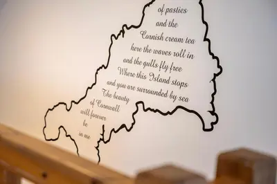 a wall sticker with a map of britain at Blue Mist Apartment in St Ives