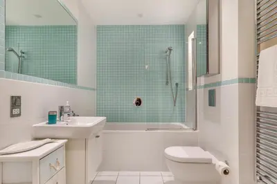 a bathroom with a sink toilet and a shower at 2 Bed in Fowey oc-s25324 in Fowey