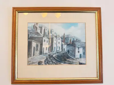 a picture of a painting of a city at Gwel an Mor in St Ives