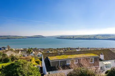 a house with a roof covered in plants at Beau Vista FF in Padstow