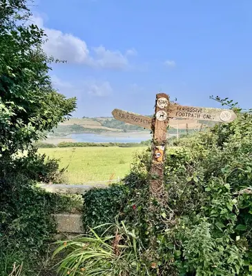 an old street sign on the side of a road at Penheyl, Tregonce near Padstow and Sea in St. Issey
