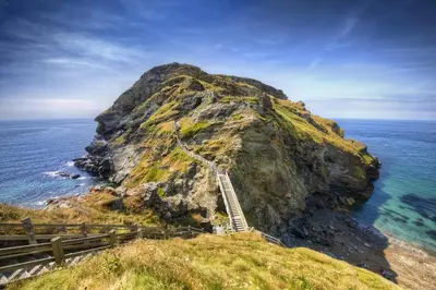 a staircase on a mountain near the ocean at 3 Bed in Tintagel oc-e32938 in Tintagel