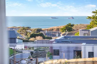 a view of the ocean from a house at 3 Bed in Padstow oc-w28313 in St Merryn