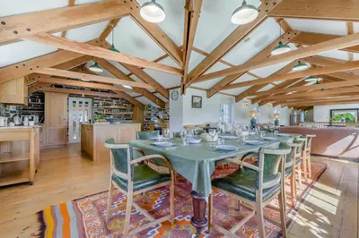 a large dining room with a table and chairs at 6 Bed in Tresillian oc-t32987 in Newlyn East