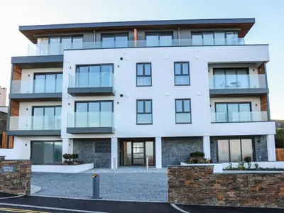 an image of a white building at Beach View Fistral in Newquay
