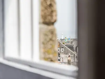 a view of a city from a window at Holiday Home Tregony House 1 Bedroom by Interhome in Mevagissey