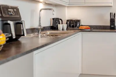 a kitchen with a sink and a counter top at 2 Bed in Tintagel oc-g33170 in Tintagel