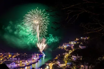 a firework display over a river at night at 2 Bed in St. Martin oc-b33430 in Saint Martin
