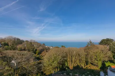 a view of the ocean from a house at Sea Vista in Carbis Bay