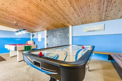 a room with a ping pong table and a pool table at 1 Bed in St. Gennys oc-v34634 in Crackington Haven