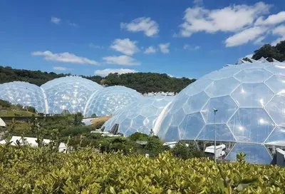 a group of domes in a field of plants at Cornwall Coastal Cottage - Beautiful & Stunning in Perranporth