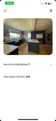 a screenshot of a kitchen with an open floor plan at Lowena Croft MAIN HOUSE WITH SEPERATE 1 BED HOUSE in St Ives
