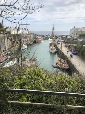 a view of a river with boats in it at The Chapel Guest House in St Austell