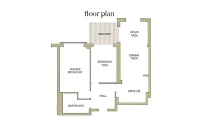 a schematic diagram of a floor plan at 2-bedroom Apartment - Fistral Beach in Newquay