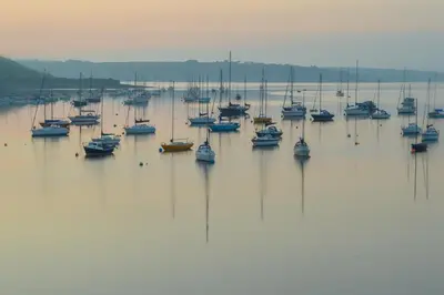 a group of boats sitting in the water at Greenbank Hotel in Falmouth