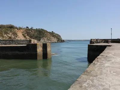 a view of a body of water with a dam at Oh Buoy! in Charlestown