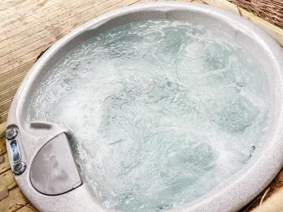 a pot of boiling water with a spoon in it at 4 Stonerush Valley in Looe