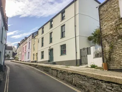 a row of buildings on the side of a street at Lantern Cottage in Padstow