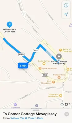a map of the to corner conference mexico at Corner Cottage Mevagissey in Mevagissey