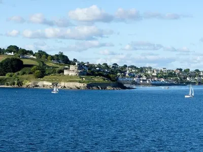a view of a large body of water with sailboats at Hazel Barn in Falmouth