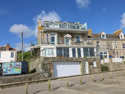 a large house on the side of a road at Mount View in Marazion