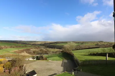 a view of the countryside from the top of a house at Marhayes in Camelford