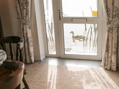 a door leading to a duck walking outside at Ducks Ditty in Liskeard