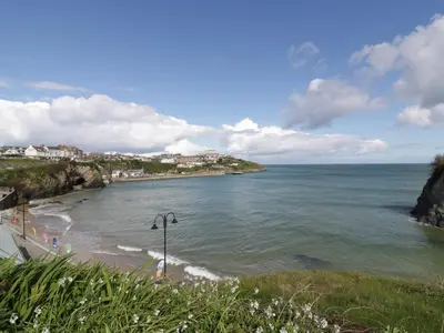 a view of a beach with the ocean at Little Prickle in Newquay